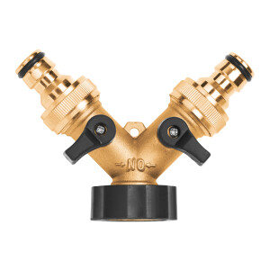 PARKSIDE Messing slangaansluiting (2-weg-verdeler)