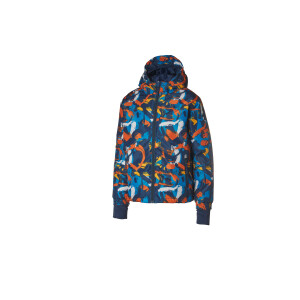 CRIVIT Kinder ski jas (122/128, marineblauw/blauw/oranje)