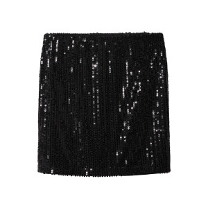 ESMARA Dames minirok met pailletten (Zwart, S (36/38))