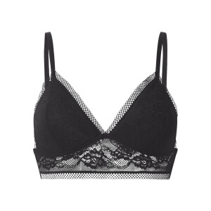 ESMARA Dames bralette met kant - zonder beugels (Zwart, S (36/38))