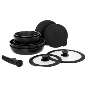 SILVERCREST 10-delige pannenset incl. afneembaar handvat