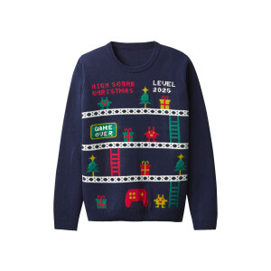 esmara Kinder kersttrui met lampjes (Marineblauw, 146/152)