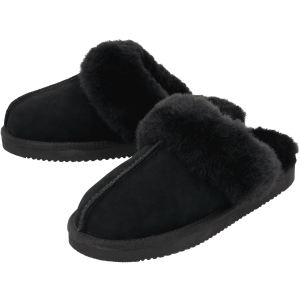 esmara Leren dames pantoffels (Zwart, 39)