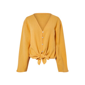 esmara Mousseline dames blouse (Geel met lange mouwen, 34)