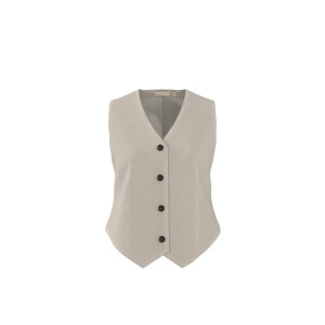 ESMARA Dames gilet met linnen (Beige, 36)