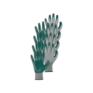 PARKSIDE 4 paar nitril tuinhandschoenen (Grijs/groen)