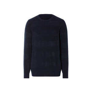 LIVERGY Gebreide heren trui (Marineblauw, S)