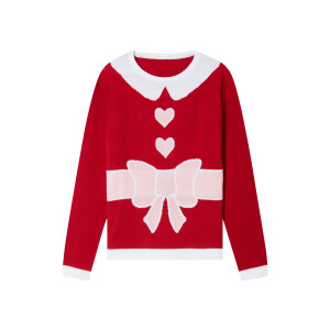 pepperts! Kinder kersttrui met LED-effect (158/164, Rood)