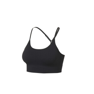 CRIVIT Geribde dames sport-bh - light level (Zwart, XS (32/34))