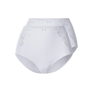 esmara Set van 2 dames slips (Wit, M (40/42))