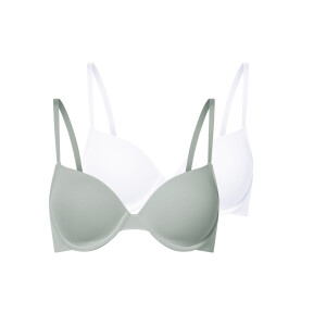 esmara 2 dames BH's (Mint/wit, 85C)