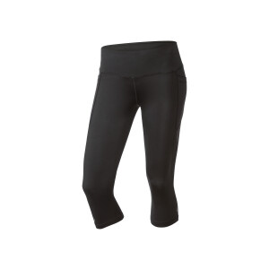 CRIVIT Dames driekwart sportlegging (S (36-38), Zwart)