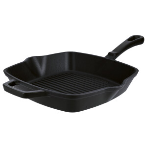 SILVERCREST Gietijzeren grillpan of koekenpan (Vierkant, zwart)