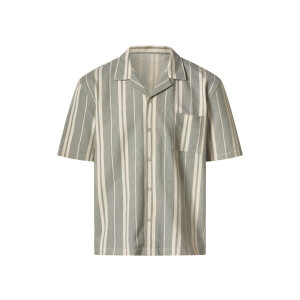 esmara Men Heren overhemd (Groen/wit, L)