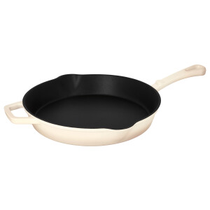 SILVERCREST Gietijzeren pan, Ø30 cm (Crème)
