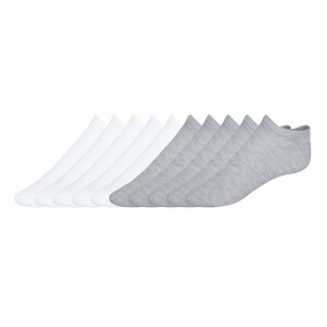 esmara 10 paar sneakersokken (Wit/grijs, 35-38)