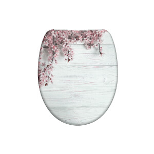 SCHÜTTE WC zitting duroplast, met soft-close-mechanisme (Bloemen/Hout)