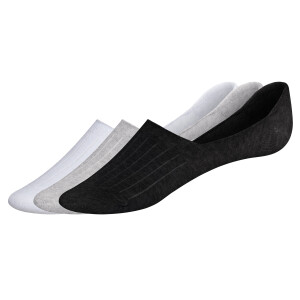 esmara 3 paar dames sokken (35-38, Wit/grijs/zwart)