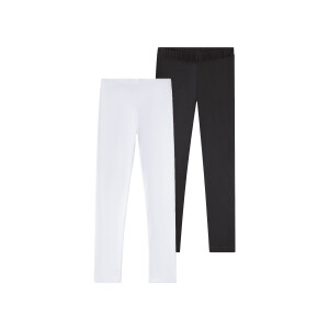 pepperts! 2 meisjes leggings (Zwart/wit, 122/128)