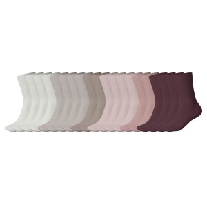 esmara 20 Paar dames sokken (wit/beige/roze, 35-38)