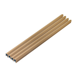 HOME DELUXE WPC hoekprofiel SANO, voor gevelbekleding "DUVAR" (4-delige set, Teak)