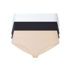 esmara 5 seamless dames hipsters (M (40/42), Zwart/beige/wit)