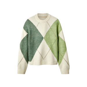 esmara Dames trui (Wit/groen, XS (32/34))