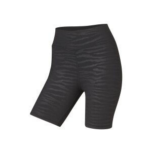 CRIVIT Dames fietsshort (Zwart met print, XS (32/34))