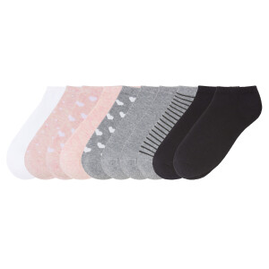 pepperts! 10 paar kinder sokken (roze/grijs/wit/zwart, 39-42)