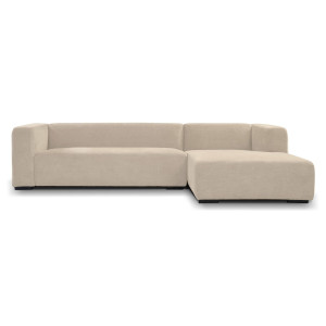 Sohome 2,5-zits Loungebank 'Moiré' Rechts, kleur Crème