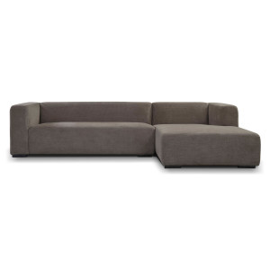 Sohome 2,5-zits Loungebank 'Moiré' Rechts, kleur Grijs