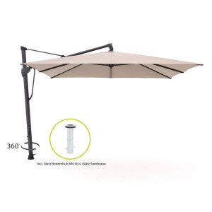 Glatz Sombrano S+ Easy zweefparasol 350x350cm - Laagste prijsgarantie!