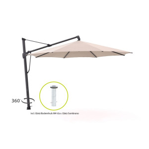 Glatz Sombrano S+ Easy zweefparasol ø 350cm - Laagste prijsgarantie!