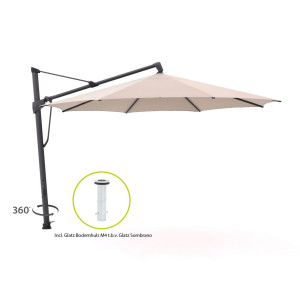 Glatz Sombrano S+ Easy zweefparasol ø 400cm - Laagste prijsgarantie!