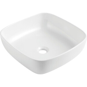 GO by Van Marcke Anubis opbouwwastafel vierkant porselein wit 400 x 400 x 140 mm XML4002