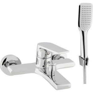 Go by Van Marcke Move badmengkraan eengreeps compleet inclusief handdouche hartafstand 15 cm keramische schijven inclusief rozetten en S-koppelingen chroom 89103-263A