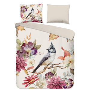 Dekbedovertrek Dekbedovertek Katoen - Inga - Lits-Jumeaux (240x220 Cm) - Meerkleurig Katoen - Bloemen & Dieren - Good Morning - Dekbed-Discounter.nl