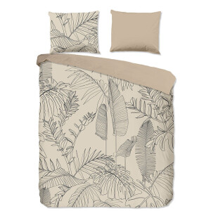 Dekbedovertrek Katoen - Sym - Lits-Jumeaux (240x220 Cm) - Beige Katoen - Natuur - Good Morning - Dekbed-Discounter.nl