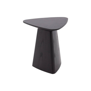 Goossens Basic Bijzettafel Triangel, hout eiken zwart,, 58 x 61 x 55 cm