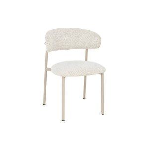 Goossens Basic Stoel Siem beige stof leuning,