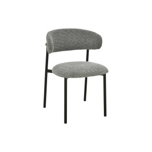 Goossens Basic Stoel Siem grijs stof leuning,