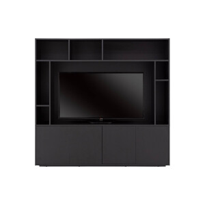Goossens Basic Tv Meubel Madrid, 4 deuren 7 open vakken 1 tv paneel
