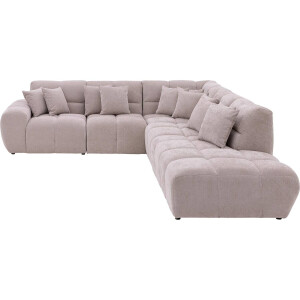 Goossens Excellent Bank Kubus beige, stof, modern design