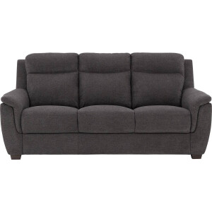 Goossens Excellent Bank Vlore antraciet, stof, 3-zits, stijlvol landelijk