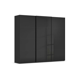 Goossens Excellent Kledingkast Finca Glans Glas, Slaapkamerkast 300 cm breed, 236 cm hoog, 3x 4 paneel glas schuifdeuren