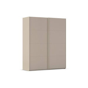 Goossens Excellent Kledingkast Finca Mat Glas, Slaapkamerkast 160 cm breed, 223 cm hoog, 2x 4 paneel glas schuifdeuren