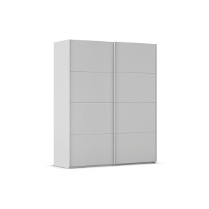 Goossens Excellent Kledingkast Finca Mat Glas, Slaapkamerkast 160 cm breed, 223 cm hoog, 2x 4 paneel glas schuifdeuren