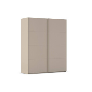 Goossens Excellent Kledingkast Finca Mat Glas, Slaapkamerkast 180 cm breed, 223 cm hoog, 2x 4 paneel glas schuifdeuren