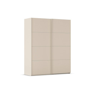 Goossens Excellent Kledingkast Finca Mat Glas, Slaapkamerkast 200 cm breed, 223 cm hoog, 2x 4 paneel glas schuifdeuren