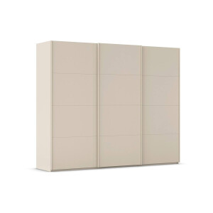 Goossens Excellent Kledingkast Finca Mat Glas, Slaapkamerkast 270 cm breed, 223cm hoog, 3x 4 paneel glas schuifdeuren